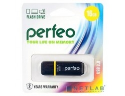 Флеш диск USB 2.0 Perfeo 16GB USB Drive C01 (PF-C01B016) Black, Пенза.