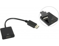 Переходник DisplayPort - HDMI Gembird 20M/19F, пакет черный [A-DPM-HDMIF], Пенза.