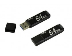 Флеш диск USB 3.0 Netac 64Gb U351 (NT03U351N-064G-30BK) черная, Пенза.