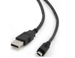 Bion Кабельинтерфейсный USB 2.0 AM/MiniBM, позолоченные контакты, ферритовые кольца, 1.8м, черный [BXP-CCP-USB2-AM5P-018], Пенза.