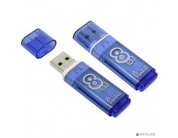Флеш диск USB 2.0 Smartbuy 8Gb Glossy Series (SB8GBGS-B) синий, Пенза.