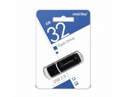 Флеш диск USB 2.0 Smartbuy 32GB Glossy Series (SB32GBGS-K) Black, Пенза.