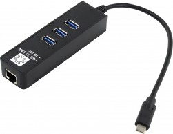 5bites UA3C-45-10BK Кабель-адаптер USB3.1 / 3*USB3.0 / RJ45 1G / BLACK, Пенза.