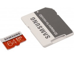 Карта памяти Micro SecureDigital 64Gb Samsung Class 10 EVO Plus (MB-MC64HA/RU) SD Adapter, Пенза.