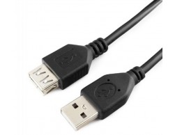 Кабель USB 2.0 удлинительный 4.5м AM/AF Cablexpert PRO экран, 2 феррит.кольца, прозрачный [CCF-USB2-AMAF-TR-15], Пенза.