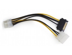 Разветвитель питания Cablexpert Molex+SATA-≫PCI-Express 8pin (CC-PSU-82), Пенза.