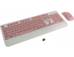 Игровой комплект клавиатура + мышь JETACCESS SMART LINE KM39 W (USB) белый-розовый, Пенза.