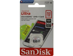 Карта памяти Micro SecureDigital 32GB SanDisk Class 10 (SDSQUNR-032G-GN3MN) Ultra UHS-I, Пенза.