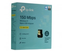 Беспроводной адаптер TP-Link TL-WN725N (до 150Mbps, USB, 2.4 ГГц, 802.11 B/G/N), Пенза.