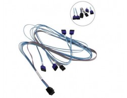 Кабель Supermicro CBL-SAST-0699 Mini-SAS HD To 4 SATA, 90/90/75/75cm W/75cm SB, 30AWG, 12Gb/S, Пенза.