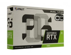 Видеокарта PALIT RTX3060 DUAL OC (12288Mb, 192 Bit, GDDR6, 1320/15000, HDMI X 1, DP X 3, PCI-Express) RTL, Пенза.