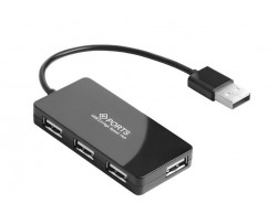 Контроллер HUB USB 2.0 Greenconnect GCR-UH244B 4-х портовый черный, Пенза.