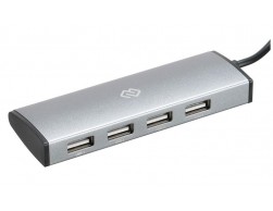 Контроллер HUB USB-C Digma HUB-4U2.0-UC-DS 4-х портовый серебристый, Пенза.