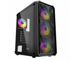 Корпус MidiTower POWERCASE (CMIEB-L4) MISTRAL EDGE TEMPERED GLASS 4x120 ARGB BLACK ATX, Пенза.