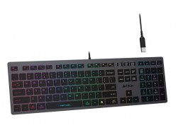 Клавиатура A4Tech Fstyler FX60 (Slim, LED подсветка, USB) серый, Пенза.