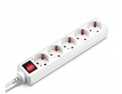 Сетевой удлинитель Buro BU-PS5.3/W 3м (5 розеток) белый (пакет ПЭ), Пенза.