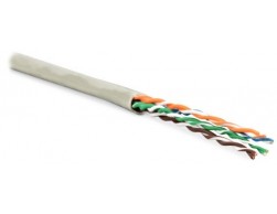 Hyperline UUTP4-C6-P24-NCR-IN-LSZH-GY-100 (100 м) Кабель витая пара, неэкранированная U/UTP, категория 6, 4 пары (24 AWG), многожильный (PatсH), без разделителя, LSZH, нг(С)-HF, 5°C+60°C, серый, Пенза.