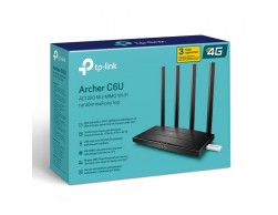 Маршрутизатор TP-LINK Archer С6U (AC1200) (1xUSB 3G/4G ,1 WAN 1000 Мбит/с,3 LAN 1000 Мбит/с, 4 (802.11n), 5 (802.11ac) 2,4 ГГц, 5 ГГц 1167 Мбит/с ), Пенза.