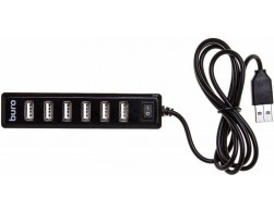Контроллер HUB USB 2.0 Buro BU-HUB7-1.0-U2.0 7-и портовый черный, Пенза.