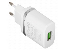 Зарядное устройство HOCO С12Q Smart QC3.0, один порт USB, 5V, 3.0A, белый (92136), Пенза.