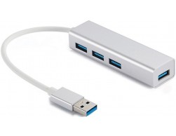 Контроллер HUB USB 3.0 Gembird UHB-C464, 4 порта, кабель 17см, алюминий, Пенза.