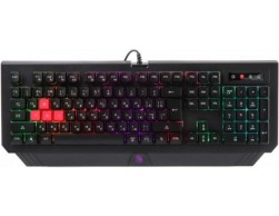 Клавиатура A4Tech Bloody B120N (игровая, C подставкой для запястий, подсветка, 104 клавиши, USB) черная, Пенза.