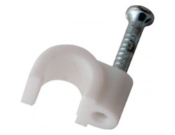 Крепеж кабеля круглый 4 мм, белый (упак. 50 шт) Rexant 07-4004, Пенза.