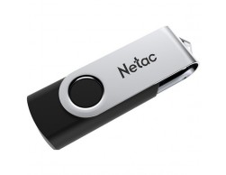 Флеш диск USB 3.0 Netac 256Gb U505 (NT03U505N-256G-32BK) черный и серебристый (поворотная крышка), Пенза.