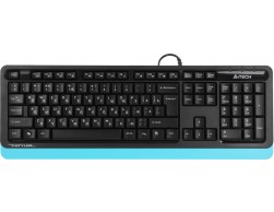 Клавиатура A-4Tech Fstyler FK10 (104 клавиши, USB) черный/синий, Пенза.