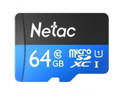 Карта памяти Micro SecureDigital 64Gb Netac P500 NT02P500STN-064G-S (без SD адаптера) 80Mb/S, Пенза.
