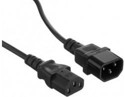 Кабель питания Cabeus 0.6м (IEC 320 C13, вилка IEC 60320 С14) 3x0,75 мм2, черный, Пенза.