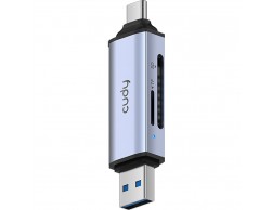 Картридер USB 3.2 Cudy UH200 (SD, TF, USB-A 3.0 + USB-C) серебристый, Пенза.