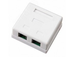 Розетка RJ-45 кат. 5е, двойная, Rexant (03-0151), Пенза.