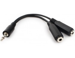 Кабель аудио разветвитель Cablexpert (CCA-415-0.1M) джек3.5 папа-≫2х джек3.5 мама 10см, черный, Пенза. Кабель аудио разветвитель Cablexpert (CCA-415-0.1M) джек3.5 папа-≫2х джек3.5 мама 10см, черный, Пенза.