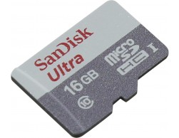 Карта памяти Micro SecureDigital 16GB Sandisk Class 10 (SDSQUNS-016G-GN3MN) Ultra Android, Пенза.