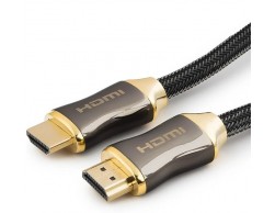 Кабель HDMI Cablexpert Platinum CC-P-HDMI03-4.5M 4.5м (V.2.0, позол.разъемы, металлический корпус, нейлоновая оплетка, блистер) черный, Пенза.